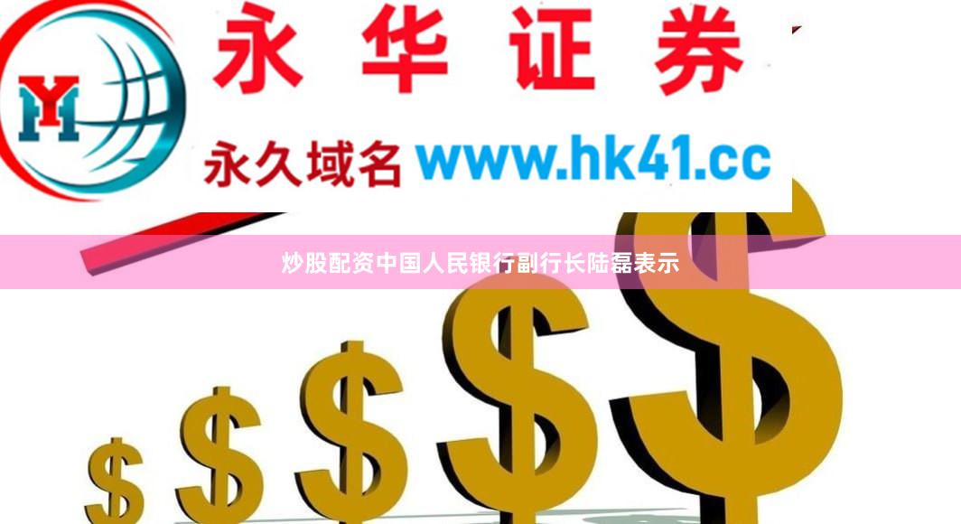 炒股配资中国人民银行副行长陆磊表示